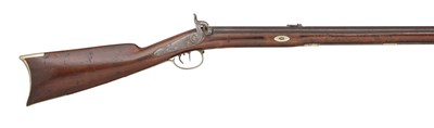 Lot 481 - A 50 BORE U.S. PERCUSSION RIFLE BY W. HAHN