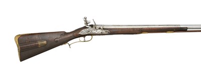 Lot 488 - A 16 BORE GERMAN 16 BORE FLINTLOCK SPORTING GUN