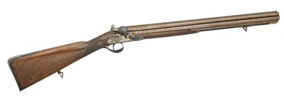 Lot 489 - A VERY RARE 60 BORE SEVEN-BARRELLED FLINTLOCK GOOSE RIFLE BY HENRY NOCK