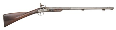 Lot 493 - A 12 BORE FLINTLOCK SPORTING GUN FOR A BOY BY HARRISON