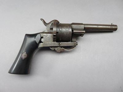 Lot 497 - AN 8 MM FRENCH PIN-FIRE SIX-SHOT REVOLVER BY E. LEFAUCHEUX