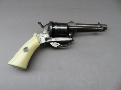 Lot 500 - A 140 BORE SIX-SHOT PIN-FIRE REVOLVER