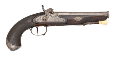 Lot 506 - ËœA 15 BORE SPANISH PERCUSSION BELT PISTOL BY VICENTE DE AGUIRE