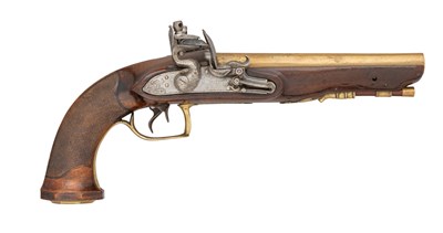 Lot 526 - A 38 BORE D.B. FRENCH FLINTLOCK PISTOL BY ESCALERE Ã€ PARIS