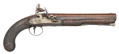 Lot 545 - A 16 BORE FLINTLOCK OFFICER'S PISTOL BY ARCHER