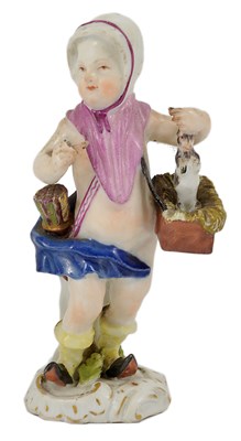 Lot 10 - A MEISSEN FIGURE OF CUPID IN DISGUISE