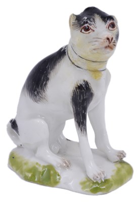 Lot 5 - A MEISSEN MINIATURE FIGURE OF A DOG