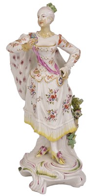 Lot 43 - A DERBY FIGURE OF A RANELAGH DANCER