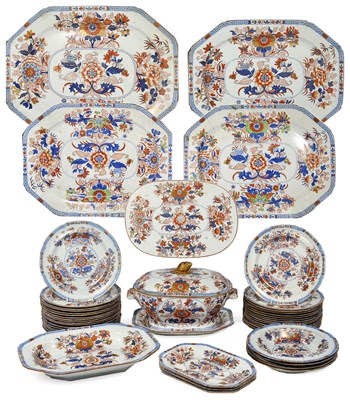 Lot 45 - A SPODE STONE CHINA 'JAPAN' PATTERN PART DINNER SERVICE