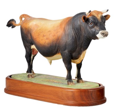 Lot 59 - A ROYAL WORCESTER 'JERSEY BULL' FIGURE