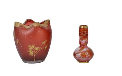 Lot 65 - TWO FRENCH GLASS VASES