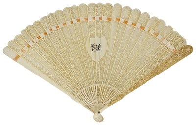 Lot 79 - ~A CHINESE IVORY BRISE FAN