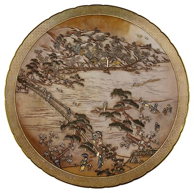 Lot 114 - A JAPANESE MIXED METAL CHARGER