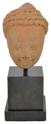 Lot 138 - A GUPTA TERRACOTTA HEAD OF BUDDHA