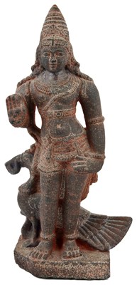 Lot 140 - A GRANITE FIGURE OF SUBRAMANYA