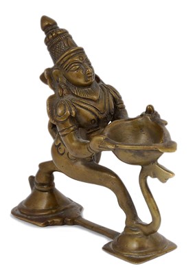 Lot 162 - A PUJA LAMP