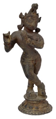 Lot 164 - A BRONZE FIGURE OF KRISHNA VENUGOPALA