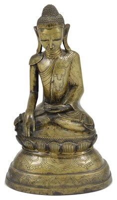 Lot 192 - A BRONZE FIGURE OF BUDDHA