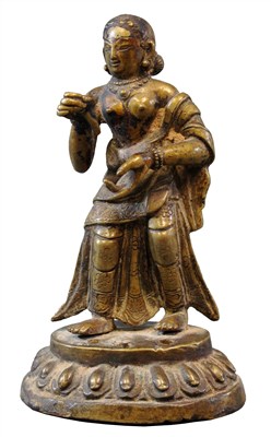 Lot 218 - A FEMALE DONOR FIGURE NEPAL