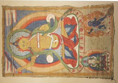 Lot 231 - A THANG-KA DEPICTING MANJUSRI