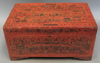 Lot 272 - A LACQUER CHEST