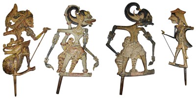 Lot 273 - FOUR JAVANESE SHADOW PUPPETS (WAYANG KLITIK)