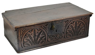 Lot 308 - AN OAK BIBLE BOX