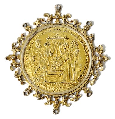 Lot 312 - A GERMAN SILVER-GILT MARTIN LUTHER CENTENNIAL JUBILEE MEDAL