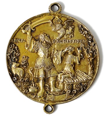 Lot 313 - A GERMAN SILVER-GILT RELIGIOUS MEDAL