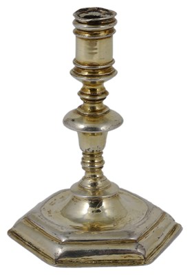 Lot 350 - A DUTCH SILVER TOY CANDLESTICK