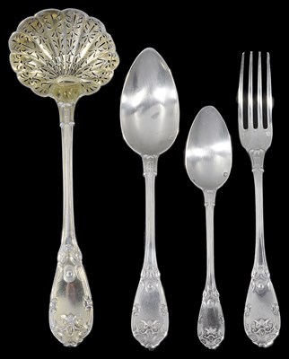 Lot 391 - A FRENCH SILVER DESSERT SERVICE