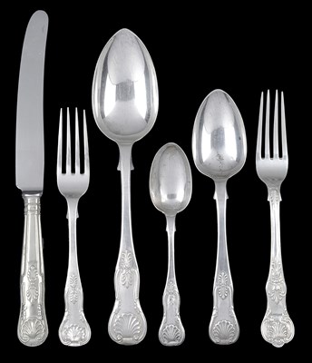 Lot 396 - A MATCHED SET OF SCOTTISH TABLE SILVER