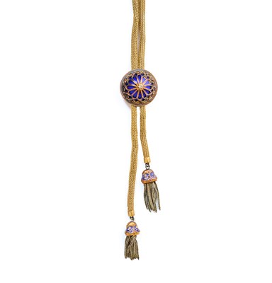 Lot 315 - GOLD AND ENAMEL NECKLACE, 1890s