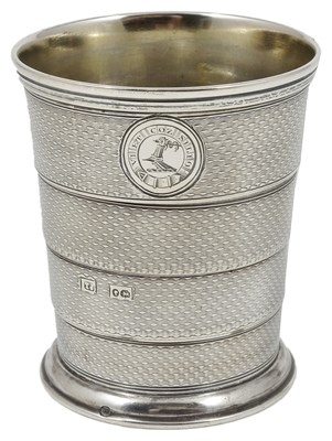 Lot 430 - A VICTORIAN SILVER COLLAPSIBLE BEAKER