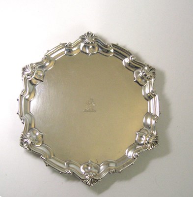 Lot 434 - TWO EDWARD VII SILVER SALVERS