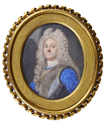 Lot 502 - A PORTRAIT MINIATURE OF THE COMTE D'EVREUX