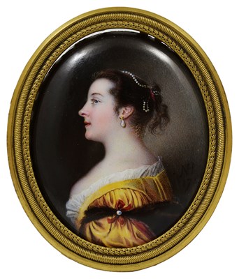 Lot 509 - A PORTRAIT MINIATURE OF THE ARTIST'S WIFE