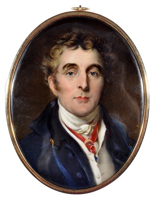 Lot 512 - A PORTRAIT MINIATURE OF ARTHUR WELLESLEY