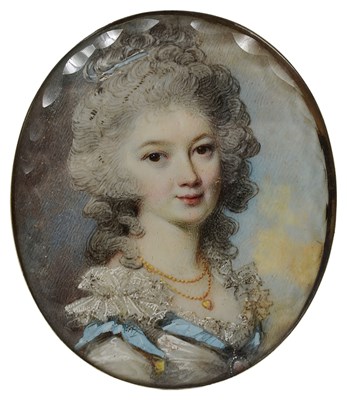 Lot 518 - ~A PORTRAIT MINIATURE OF A LADY