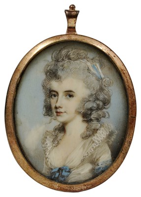 Lot 519 - ~A PORTRAIT MINIATURE OF A LADY