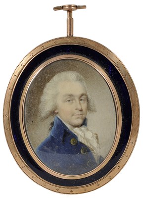 Lot 522 - ~A PORTRAIT MINIATURE OF A GENTLEMAN