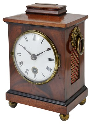 Lot 533 - A VICTORIAN MAHOGANY MANTEL CLOCK