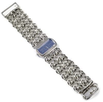 Lot 545 - OMEGA 'DE VILLE', REF. 8270: A LADY'S SILVER BRACELET WATCH