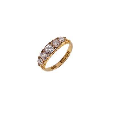 Lot 587 - DIAMOND HALF HOOP RING