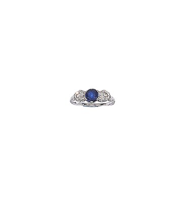 Lot 601 - SAPPHIRE AND DIAMOND RING