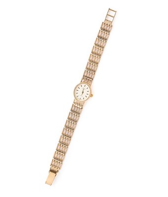 Lot 164 - ROTARY, QUARTZ: A LADY'S GOLD BRACELET WATCH, SWISS, CIRCA 1988