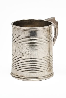 Lot 130 - A VICTORIAN SILVER CHRISTENING MUG, A.B. SAVORY & SONS, LONDON, 1865