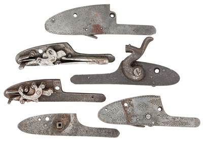 Lot 162 - A QUANTITY OF DETACHED SIDE-HAMMER PERCUSSION OR BREECH LOADING LOCK-PLATES, SECOND HALF OF THE 19TH CENTURY