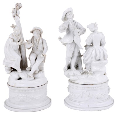 Lot 2 - TWO ITALIAN PORCELAIN GROUPS, PROBABLY NOVE, LATE 18TH CENTURY