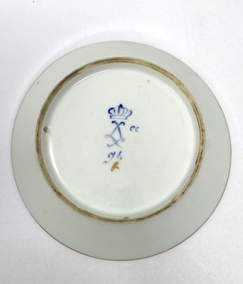 Lot 3 - TWO SEVRES COFFEE CANS AND SAUCERS, 1780 AND CIRCA